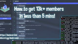 How To Get 13K  Members In Your Discord Server In 5 Minutes | DashCord - Best Discord Checker