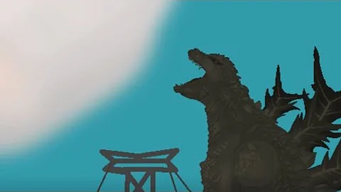 Godzilla minus one atomic breath￼ scene (stick nodes pro)