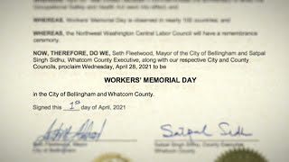 Workers' Memorial Day Proclamation from Bellingham Mayor Seth Fleetwood