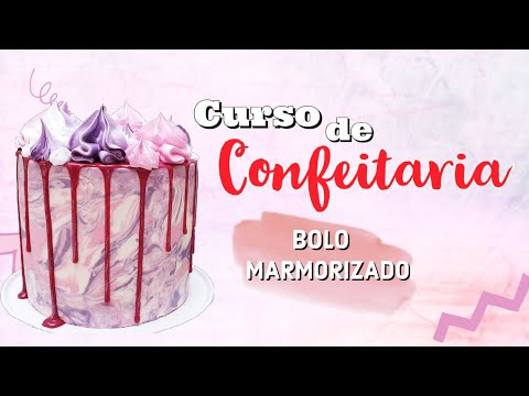 Módulo 4 - Aula 4 - Bolo marmorizado | CURSO DE CONFEITARIA | Mallu Hessel