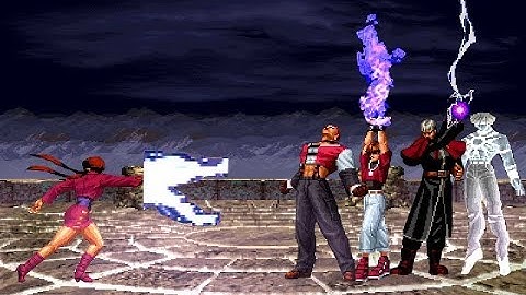 MUGEN KOF Thunder Shermie Vs. Super Orochi Boss Team