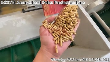 1-2ton per hour animal feed pellet line