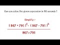 Can you solve in 30 seconds...