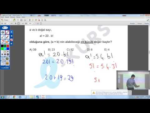 ALES - Matematik - Temel Kavramlar - Faktöriyel / E-KURS Uzaktan Eğitim Dershanesi - ALES Dersleri