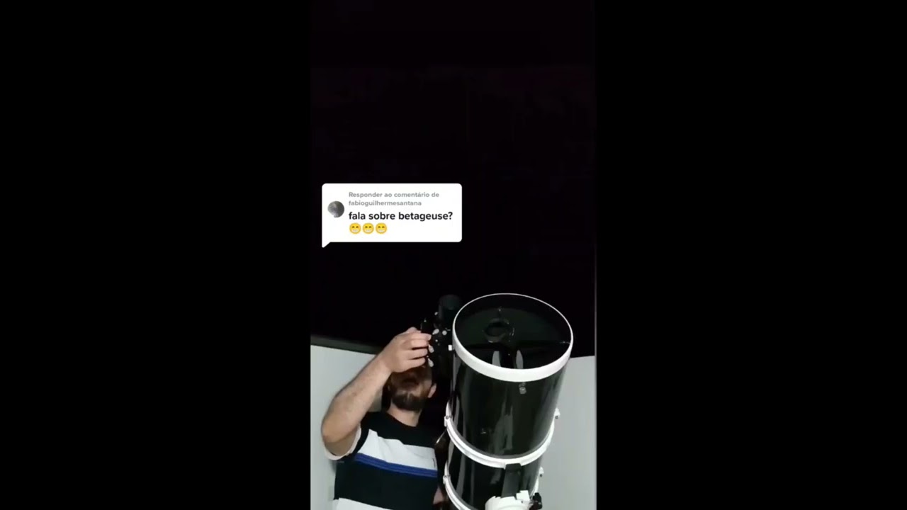 📸🔭 Apontei o Telescópio para a estrela 🌟 Betelgeuse #telescopio #astronomia #astrofotografia