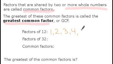 Algebra 1 8-1 Factors and GCF