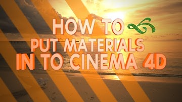 How To Put Materials in To Cinema 4D (EASY)
