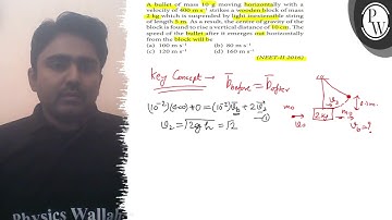 A bullet of mass 10  g moving horizontally with a velocity of 400  m s^-1 strikes a wooden block ...