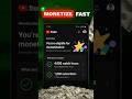 Don't Wait 1 Year for Monetization! (DO THIS)#shorts