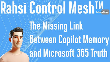 Rahsi Control Mesh™ | The Missing Link Between Copilot Memory and Microsoft 365 Truth