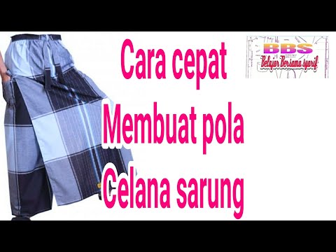 Membuat pola dasar celana sarung