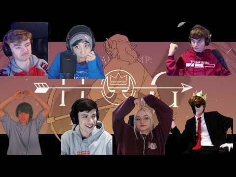 Streamers REACTS to Hog Hunt  Dream SMP Animation
