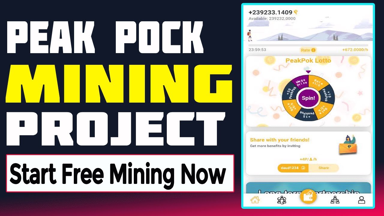 PeakPok Network Mining Project | Invitation: daud1234 | CheatMoon Partnership