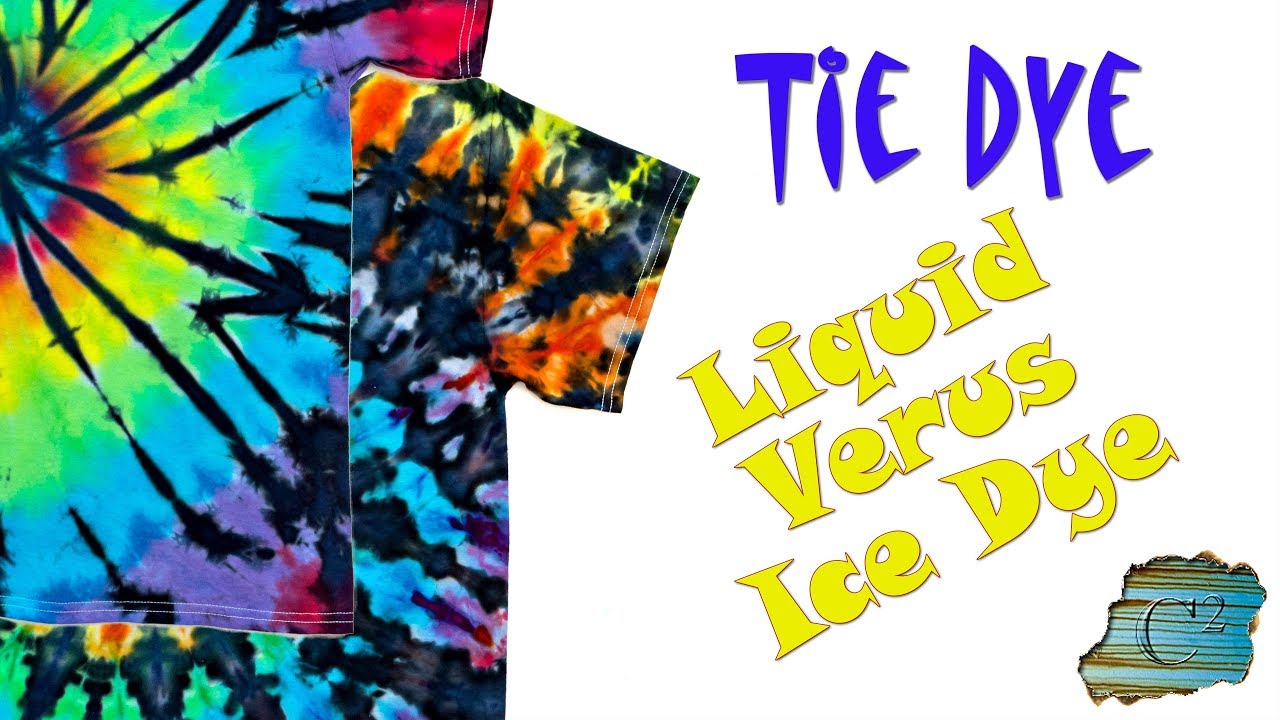 Tie Dye: Liquid Versus Ice Dye [Liquid & Ice Dye] - YouTube