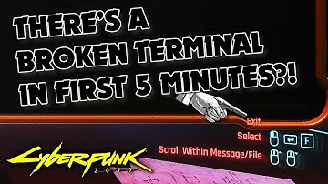 Still game breaking bugs in first 5 minutes - Cyberpunk 2077 Patch 1.3