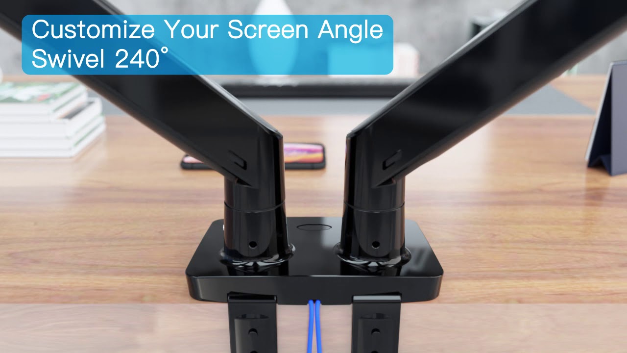 HNDS7 Dual Monitor Arm Desk Mount for 