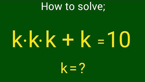 Nice Olympiad Math Radical Problem l find value of k=?
