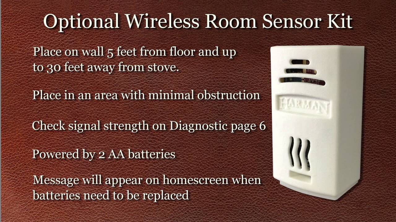 Harman Wireless Room Sensor Thermostat, Fits Absolute43, Absolute63,  Allure50, XXV-TC, Accentra, Insert 52i-TC, OEM Replacement Part 3-20-777556