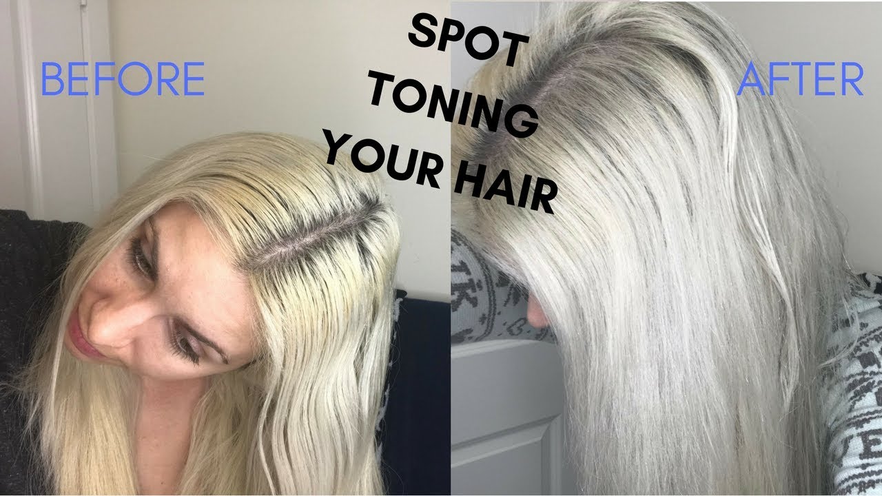 HOW TO: Spot Tone Your Hair *Using Purple Shampoo* - YouTube