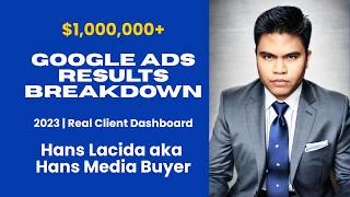 Over $1M of Google Ads Results Breakdown 2023 | Real Client Dashboard by Hans Lacida