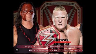Story of Kane vs Brock Lesnar | Royal Rumble 2018 (HD)