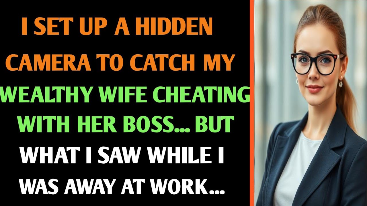 "I set up a hidden camera to catch my wealthy wife cheating with her boss...But what I saw while....