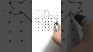 8×8 dots simple rangoli #muggulu #rangoli #kolam #viral #shorts #viralshorts #art