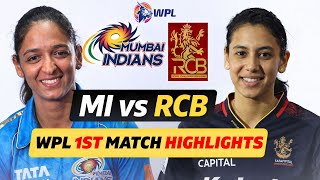RCB vs MI | WPL 2026 1st Match Full Highlights | Royal Challengers Bangalore VS Mumbai Indians