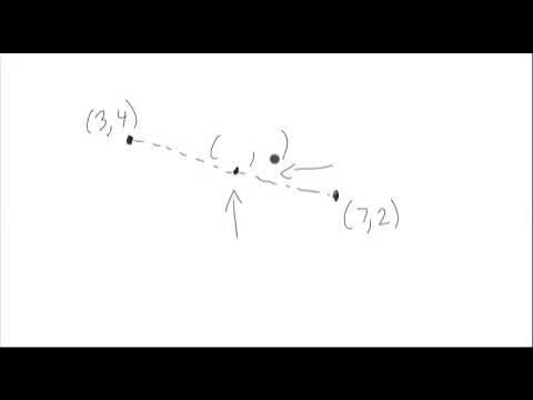 Midpoint between two points - YouTube