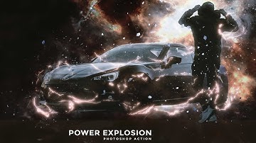 Power Explosion Photoshop Action | 10-In-1 Lighting Explosions Photoshop Actions Bundle | Artixty