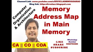Memory Address Map || RAM and ROM Chips || Main Memory || Memory Connection to CPU || CO || CA | COA