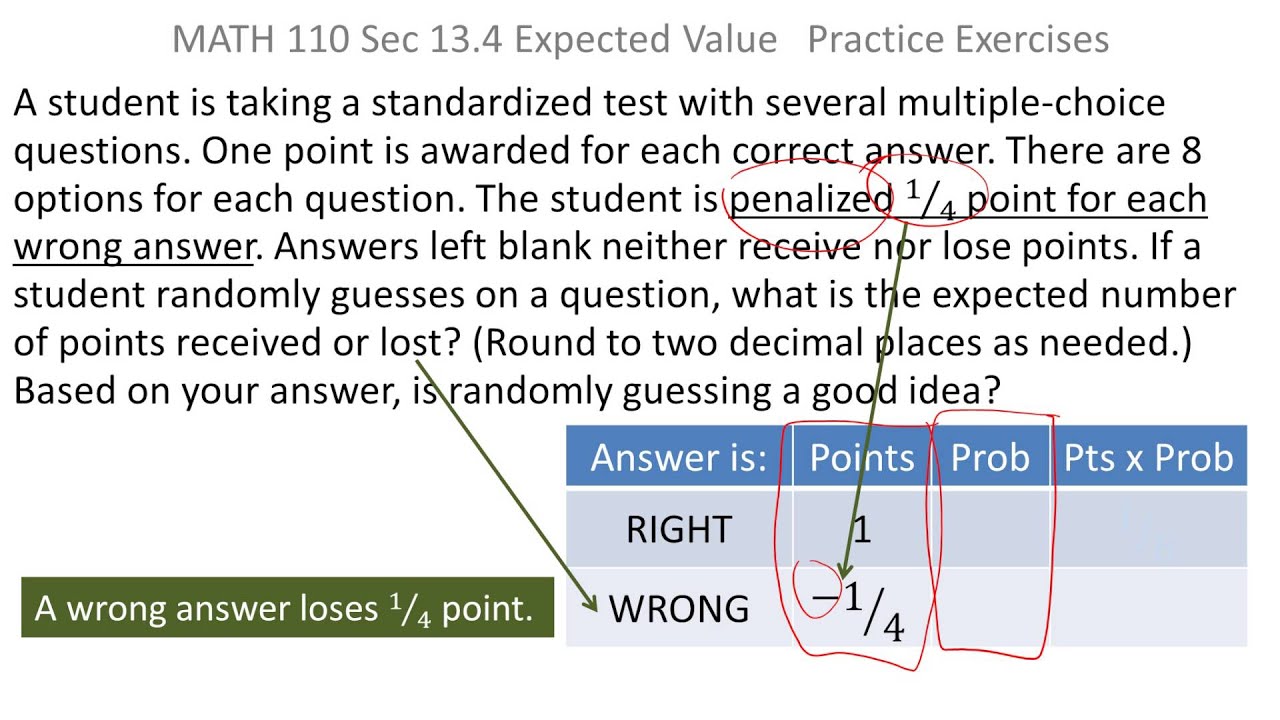 probability-guessing-on-a-multiple-choice-test-youtube