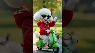 Milo Having Fun On Scooter