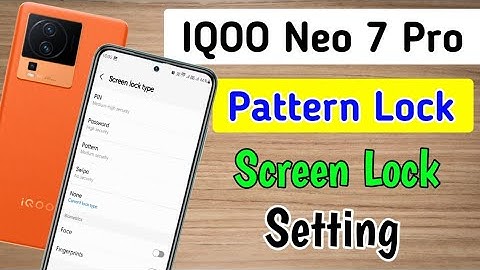How to set screen lock in Iqoo Neo 7 pro/Iqoo Neo 7 pro me pattern pin & password lock kaise lagaye