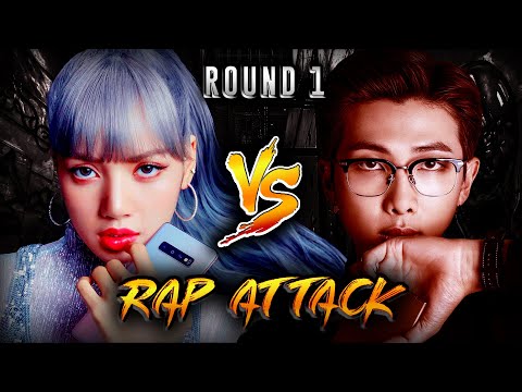 KPOP RAP ATTACK:  Lalisa vs RM | 1 vs 1 Battle (ROUND 1) Blackpink/BTS Mashup