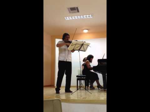 Franck sonata in A major for violin and piano mvt1 (played by Kurt Nikkanen & Maria Asteriadou)