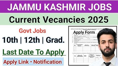 J&K Mts New Vecancies 10th 12th Pass | Junior Assistant Posts | Latest Vecancies Last date apply