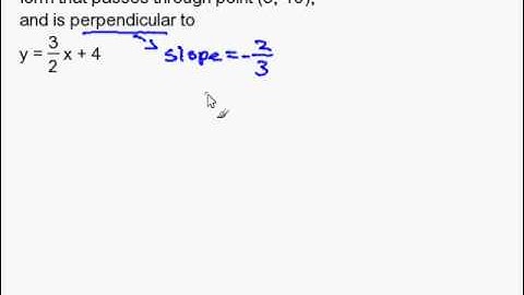Write a Slope-Intercept Equation that is Perpendicular to a Line and Passes through a Point