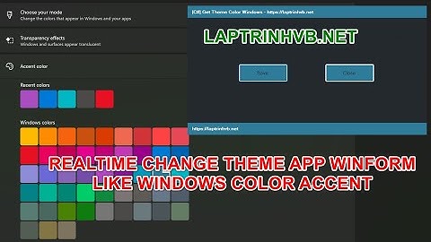 [C#] How to Detect Theme Windows 11 in Winform | Laptrinhvb.net
