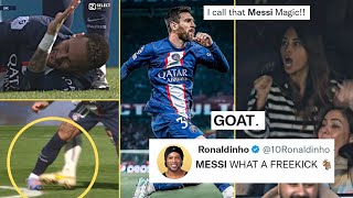 [Reactions] Messi Freekick Goal vs Lille | Neymar Injury Lille | PSG vs Lille 4-3 | Mbappe Two Goals