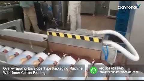 Envelope Type Packaging Machine For Biscuits With Inner Carton Feeding