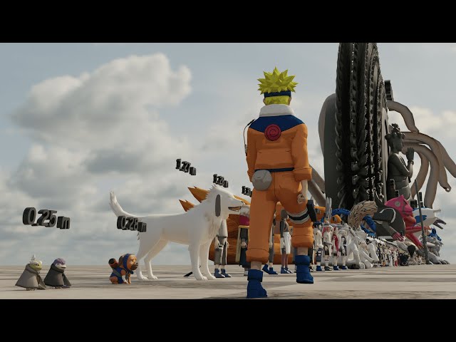 NARUTO Size Comparison - YouTube