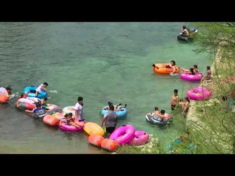 Tubing down the Comal River In New Braunfels, Texas
