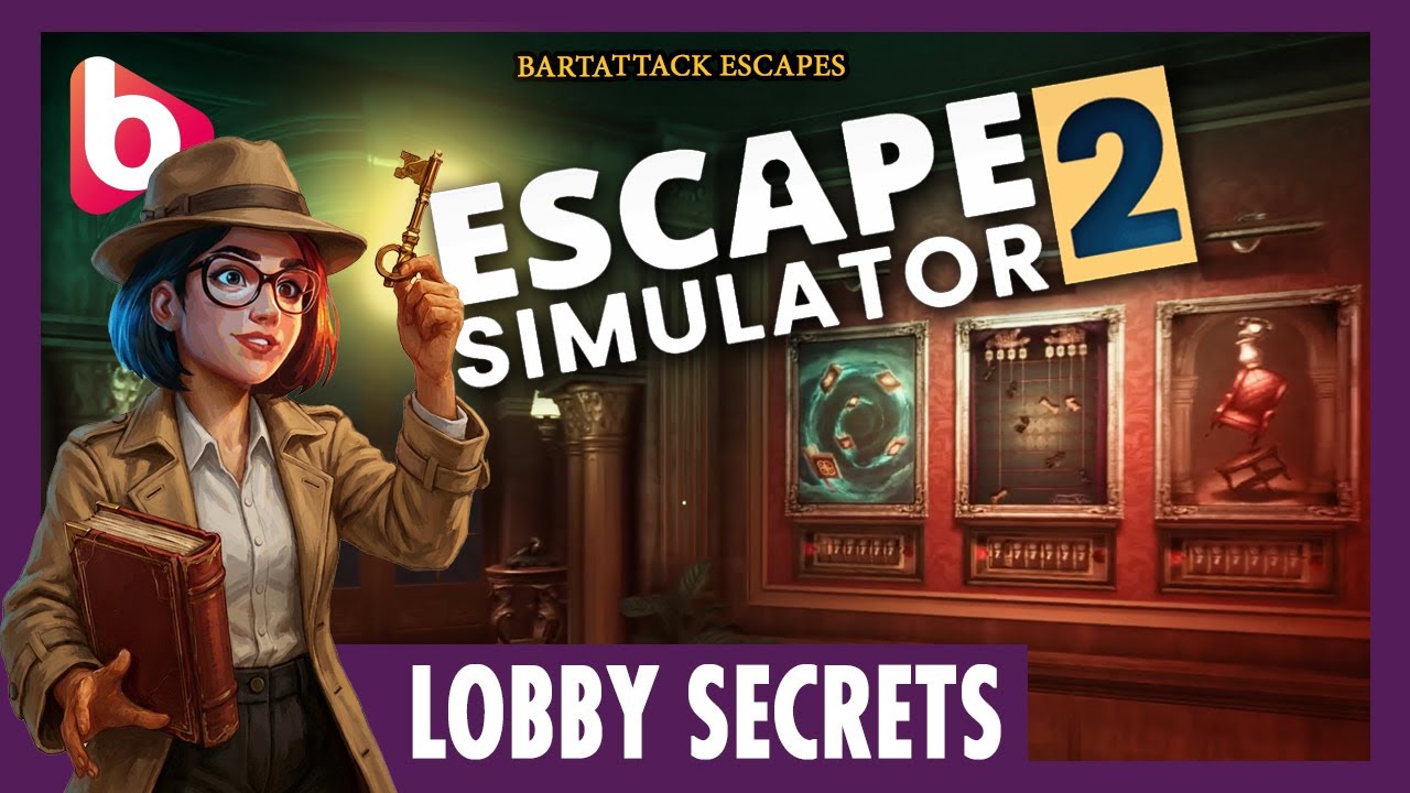 ESCAPE SIMULATOR 2 : The LOBBY secrets | Painting + Star puzzles ...