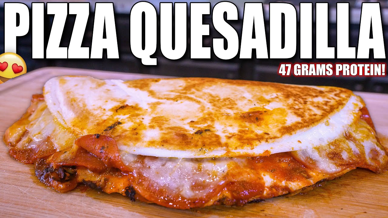 HIGH PROTEIN PIZZA QUESADILLA Easy Low Carb Bodybuilding Recipe