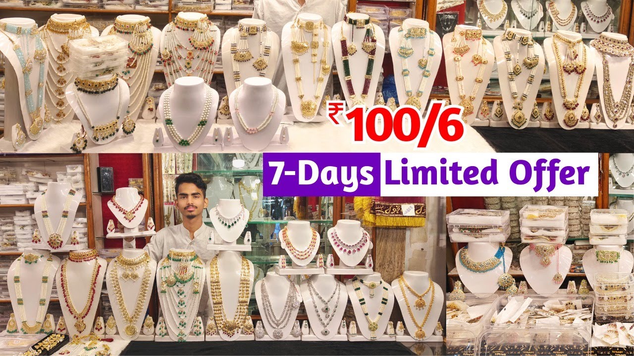 7-Days Dhamaka offer | ₹ 100/6 😱Bridal Real Pearls Beads Malla Jewellery💎Sets CZ | Sanchak Ka Saman