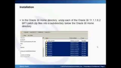 Business Intelligencet BI Updating Oracle Business Intelligence Enterprise Edition OBIEE 11 1 1 6