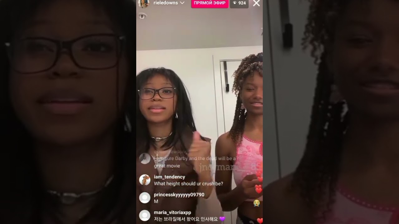 Riele downs live Instagram 12/03/2022 video credits jnorman_85