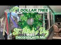 ☘️ St. Patrick&#39;s Day Decorate with Me | Easy Dollar Tree DIYs ☘️