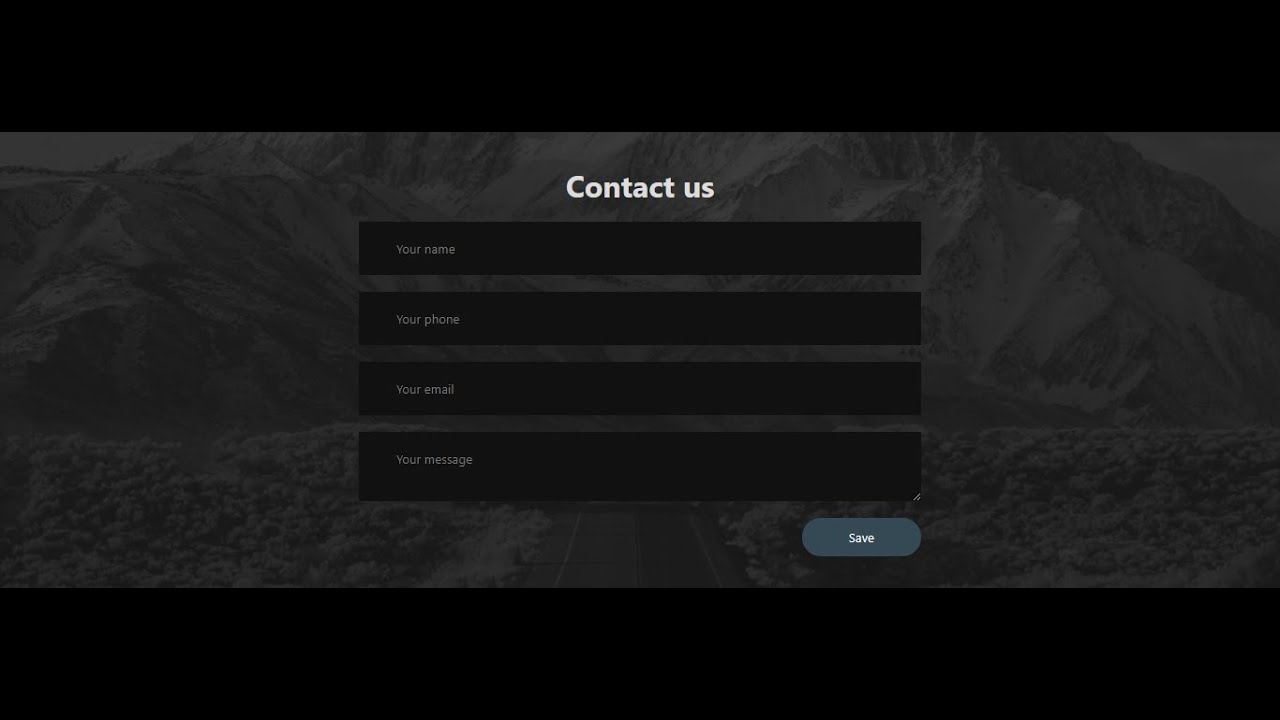 Responsive Contact us page design using HTML & CSS || Quick tips ...
